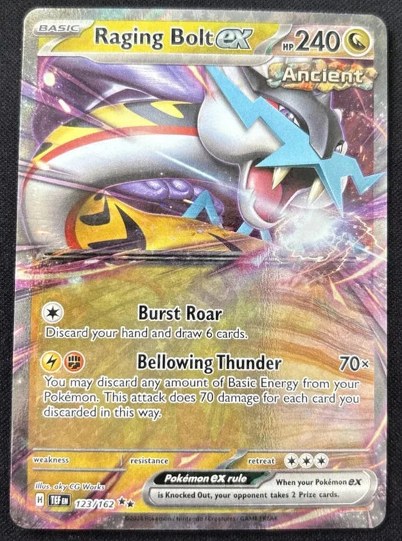 Raging Bolt EX - Pokemon Temporal Forces Holo Foil Double Rare #123/162