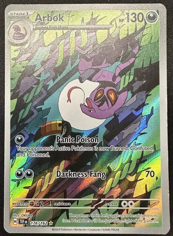 Arbok - Pokemon Temporal Forces FULL ART Holo Illustration Rare #176/162