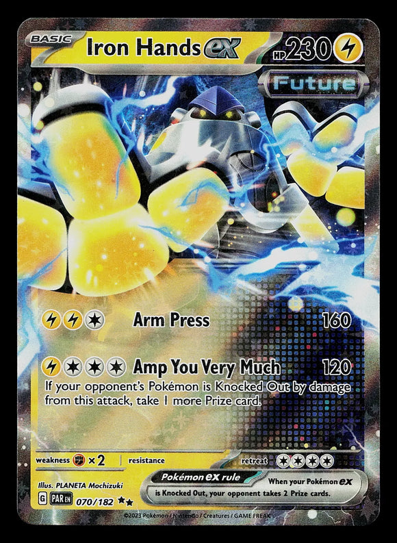 Iron Hands EX - Pokemon Paradox Rift Holo Foil Double Ultra Rare #070/182