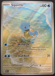 Squirtle - Pokemon 151 English FULL ART Holo Foil Illustration Rare #170/165