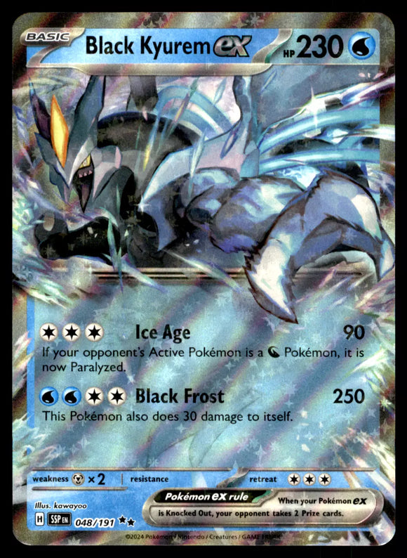 Black Kyurem EX - Pokemon Surging Sparks Holo Foil Ultra Rare #048/191