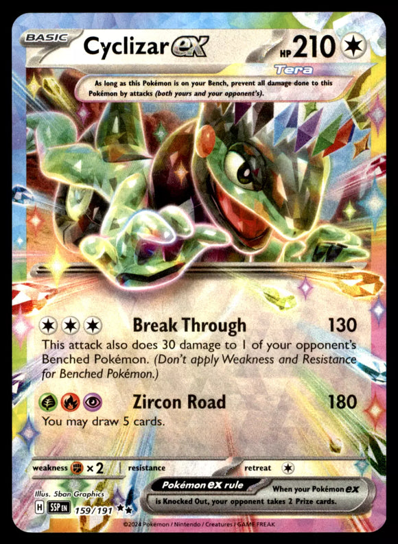 Cyclizar EX - Pokemon Surging Sparks Holo Foil Ultra Rare #159/191