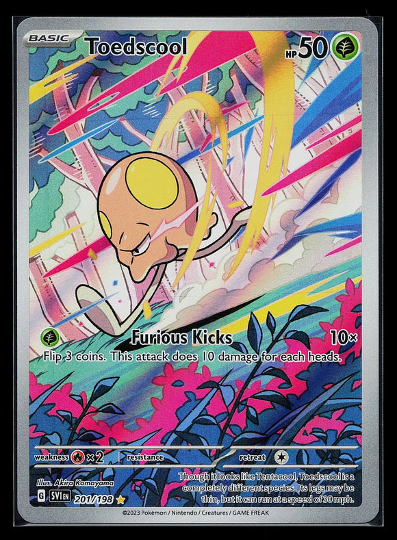 Toedscool - Pokemon Sword & Shield base set FULL ART Holo Illustration Rare #201/198