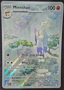 Mienshao - Pokemon Paradox Rift FULL ART Holo Foil Illustration Rare #200/182