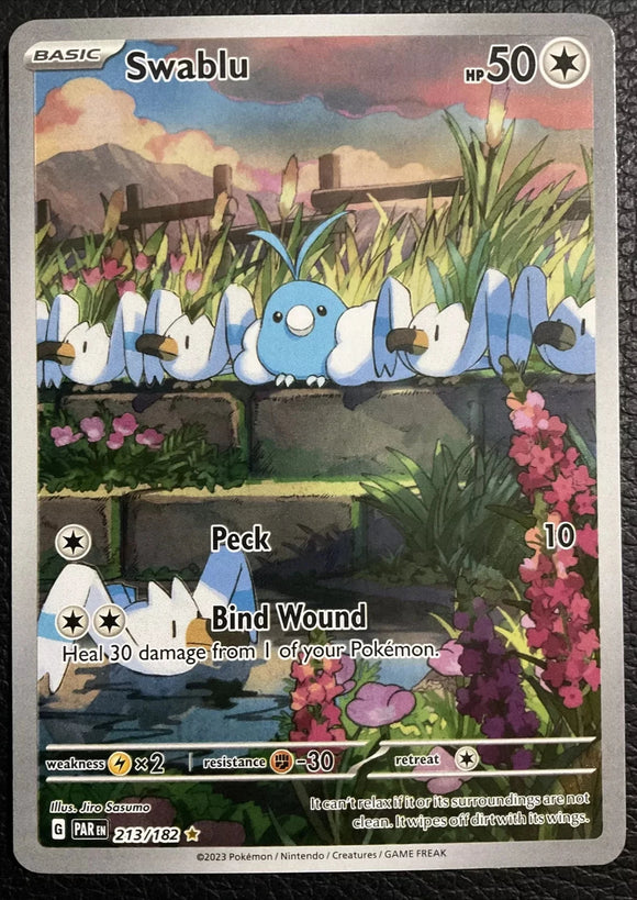 Swablu - Pokemon Paradox Rift FULL ART Holo Foil Illustration Rare #213/182