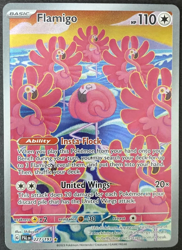 Flamigo - Pokemon Paldea Evolved FULL ART Holo Illustration Rare #227/193