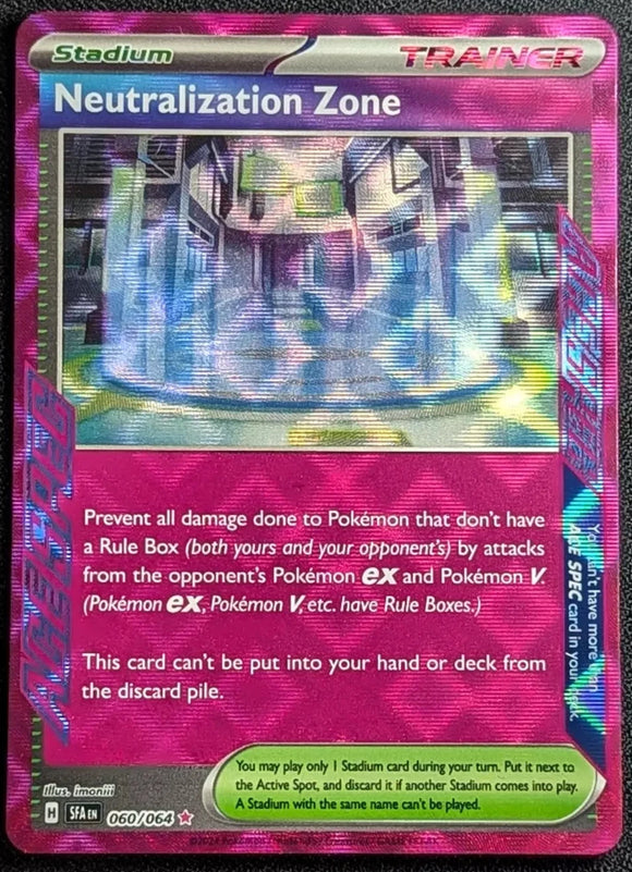 Neutralization Zone - Pokemon Shrouded Fable FULL ART Pink ACE SPEC Rare #060/064