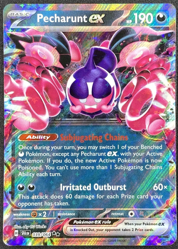 Pecharunt EX - Pokemon Shrouded Fable Holo Foil Ultra Rare #039/064