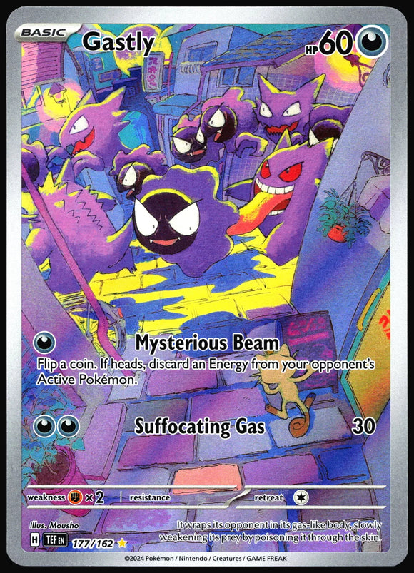 Gastly - Pokemon Temporal Forces FULL ART Holo Illustration Rare #177/162