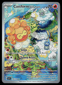 Castform Sunny Form - Pokemon Surging Sparks FULL ART Holo Illustration Rare #195/191