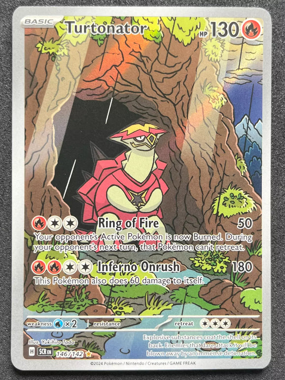 Turtonator - Pokemon Stellar Crown FULL ART Holo Foil Illustration Rare #146/142