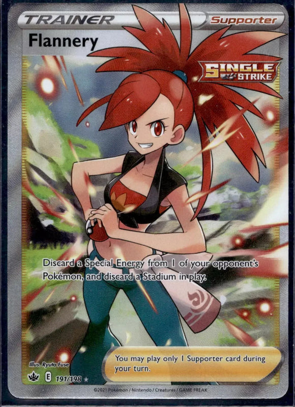 Flannery Trainer - Pokemon Chilling Reign FULL ART Holo Foil Ultra Rare #191/198