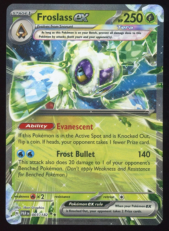 Froslass EX - Pokemon Paradox Rift Holo Foil Double Rare #003/182