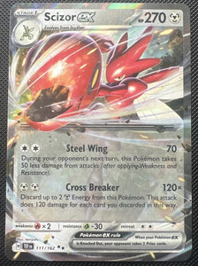 Scizor EX - Pokemon Temporal Forces Holo Foil Double Rare #111/162