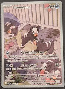 Houndour - Pokemon Obsidian Flames FULL ART Holo Foil Illustration Rare #204/197