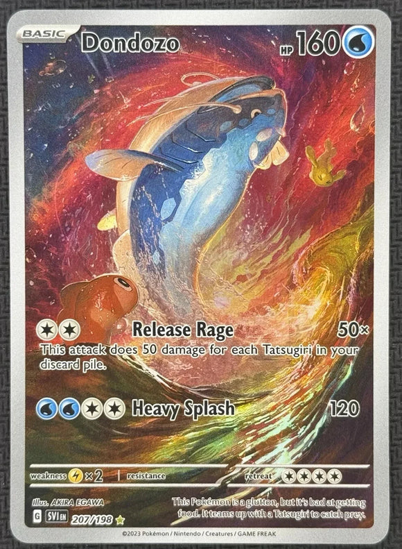 Dondozo - Pokemon Scarlet & Violet FULL ART Holo Foil Illustration Rare #207/198