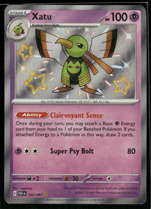 Xatu - Pokemon Paldean Fates Holo Foil Baby Shiny Rare #152/091