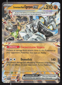 Cornerstone Mask Ogerpon EX - Pokemon Twilight Masquerade Holo Double Rare #112/167