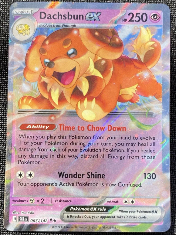 Dachsbun EX - Pokemon Stellar Crown Holo Foil Double Rare #067/142