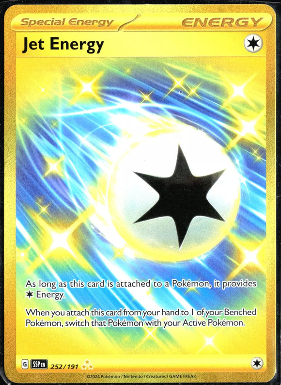 Jet Energy - Pokemon Surging Sparks FULL ART GOLD Holo Hyper Rare #252/191