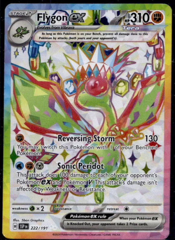 Flygon EX - Pokemon Surging Sparks FULL ART Holo Foil Ultra Rare #222/191