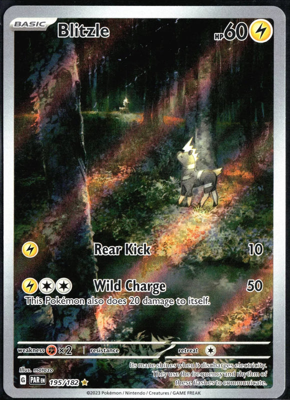 Blitzle - Pokemon Paradox Rift FULL ART Holo Foil Illustration Rare #195/182