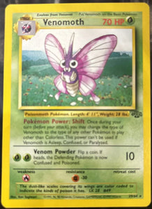 Venomoth - 1999 Pokemon WOTC Jungle base Rare #29/64 LP