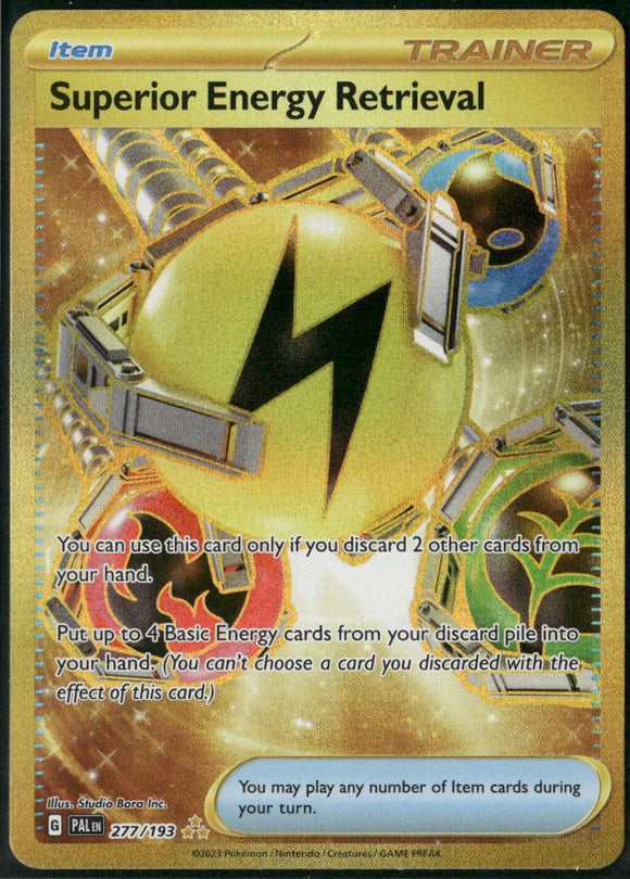 Superior Energy Retrieval - Pokemon Paldea Evolved FULL ART GOLD Hyper Rare #277/193