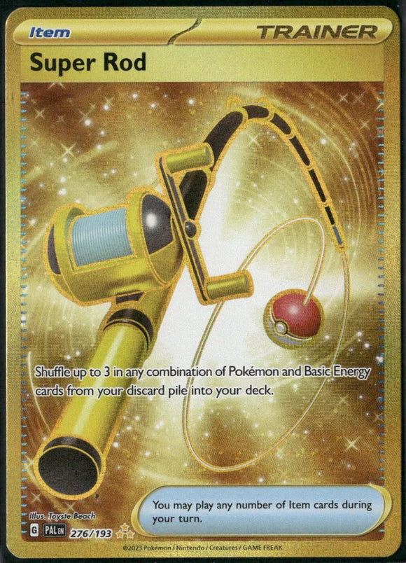 Super Rod Trainer - Pokemon Paldea Evolved FULL ART GOLD Hyper Rare #276/193