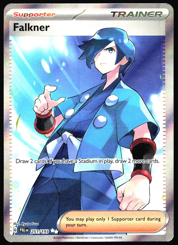 Falkner Trainer - Pokemon Paldea Evolved FULL ART Holo Foil Ultra Rare #251/193