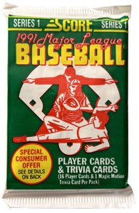 1991 Score Series 1 MLB Baseball - Retail Pack