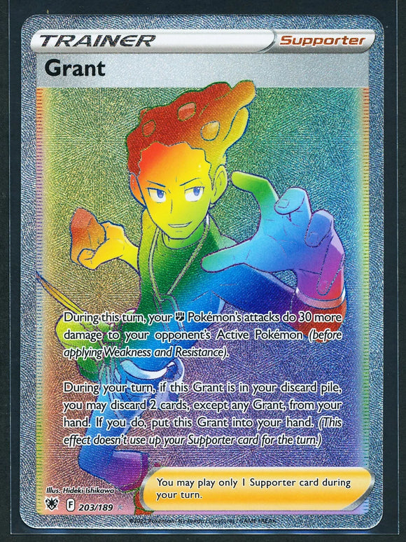 Grant Trainer - Pokemon Astral Radiance FULL ART Rainbow Secret Rare #203/189