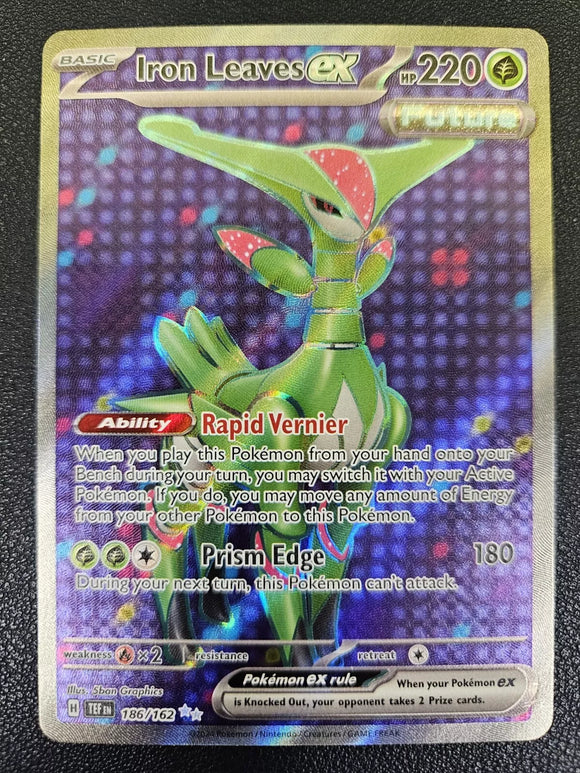 Iron Leaves EX - Pokemon Temporal Forces FULL ART Holo Foil Ultra Rare #186/162