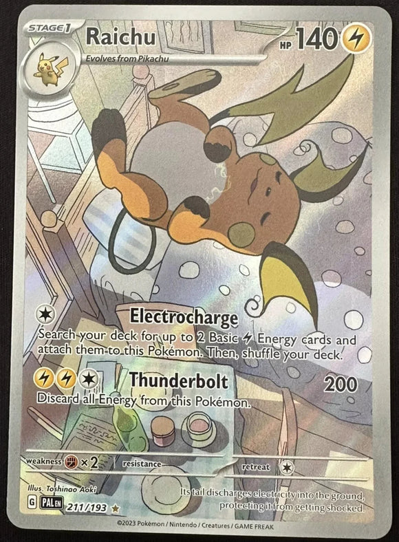 Raichu - Pokemon Paldea Evolved FULL ART Holo Illustration Rare #211/193