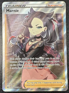 Marnie Trainer - Pokemon Sword & Shield FULL ART Holo Foil Ultra Rare #200/202