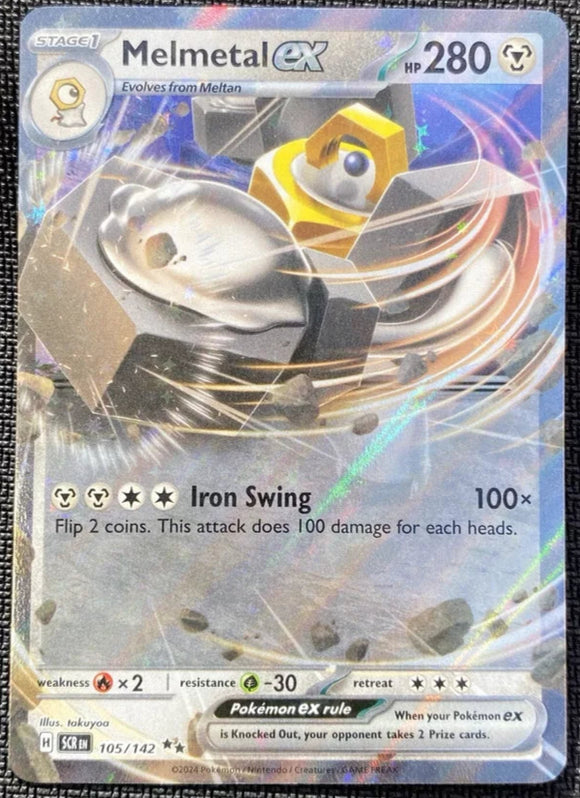 Melmetal EX - Pokemon Stellar Crown Holo Foil Double Rare #105/142