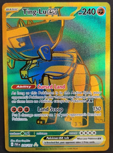 Ting-Lu EX - Pokemon Paldean Fates FULL ART Holo Foil GOLD Hyper Rare #244/091