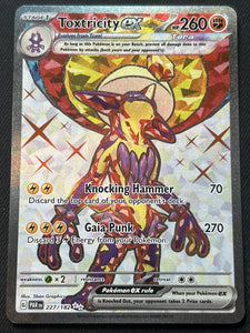 Toxtricity EX - Pokemon Paradox Rift FULL ART Holo Foil Ultra Rare #227/182