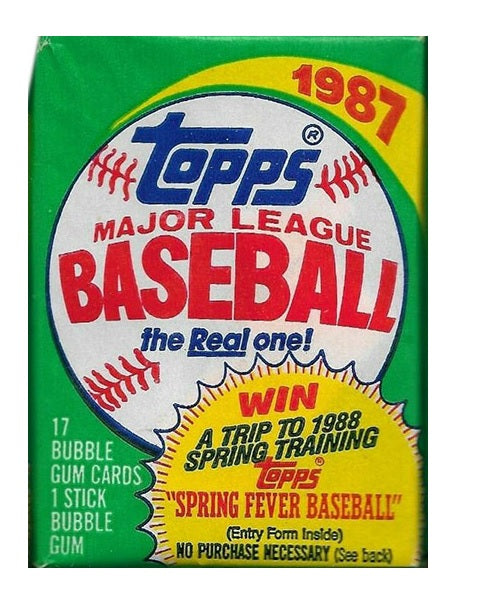 1987 Topps MLB Baseball cards - Retail Wax Pack