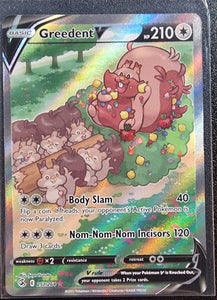 Greedent V - Pokemon Fusion Strike ALT ART Holo Foil Ultra Rare #257/264