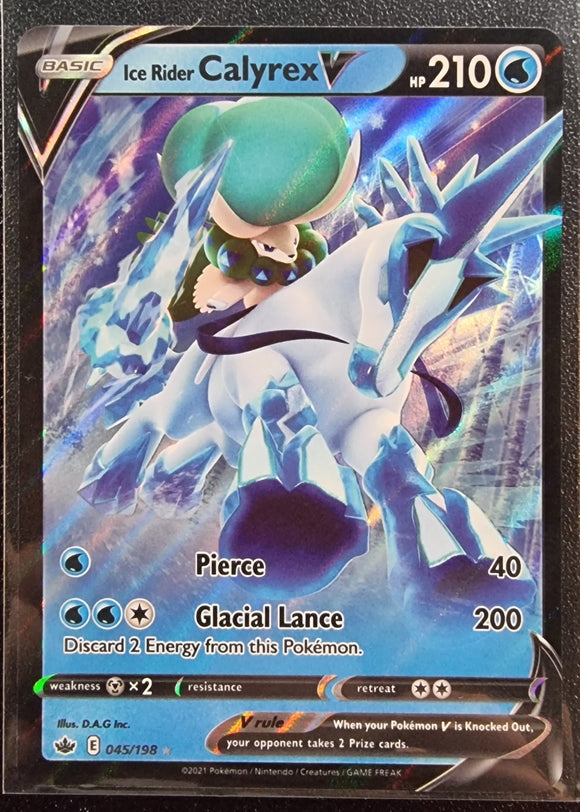 Ice Rider Calyrex V - Pokemon Chilling Reign Holo Foil Ultra Rare #045/198