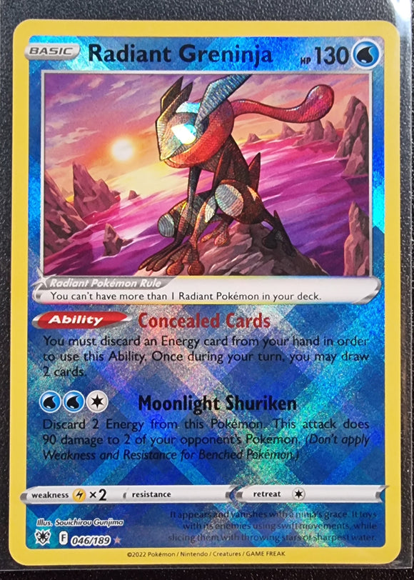 Radiant Greninja - Pokemon Astral Radiance Holo Foil Radiant Rare #046/189