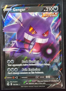 Gengar V - Pokemon Fusion Strike Holo Foil Ultra Rare #156/264