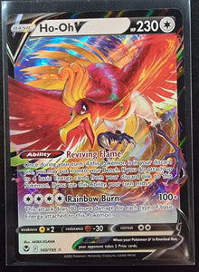 Ho-Oh V 140/195 Full Art Silver Tempest Pokemon Card