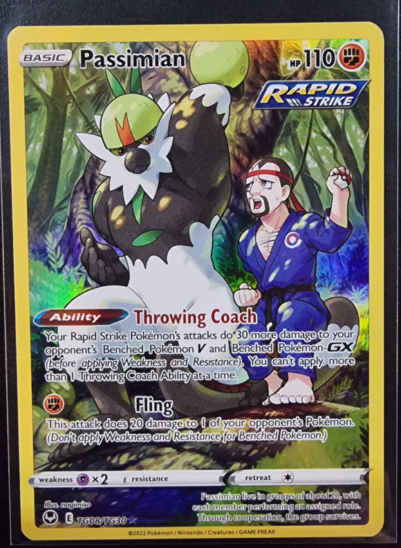 Passimian - Pokemon Silver Tempest Trainer Gallery Holo Ultra Rare #TG08/TG30