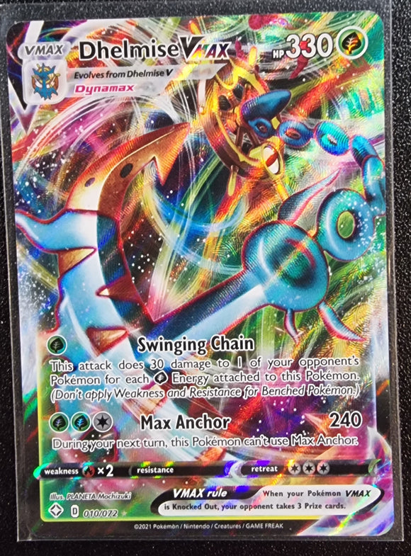 Dhelmise VMAX - Pokemon Shining Fates Full Art Holo Foil Ultra Rare #010/072