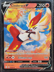 Cinderace V - Pokemon Shining Fates Holo Foil Ultra Rare #018/072