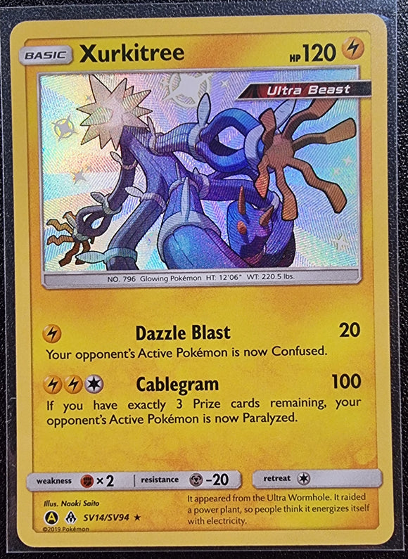 Xurkitree - Pokemon Hidden Fates Holo Foil Shiny Rare #SV14/SV94