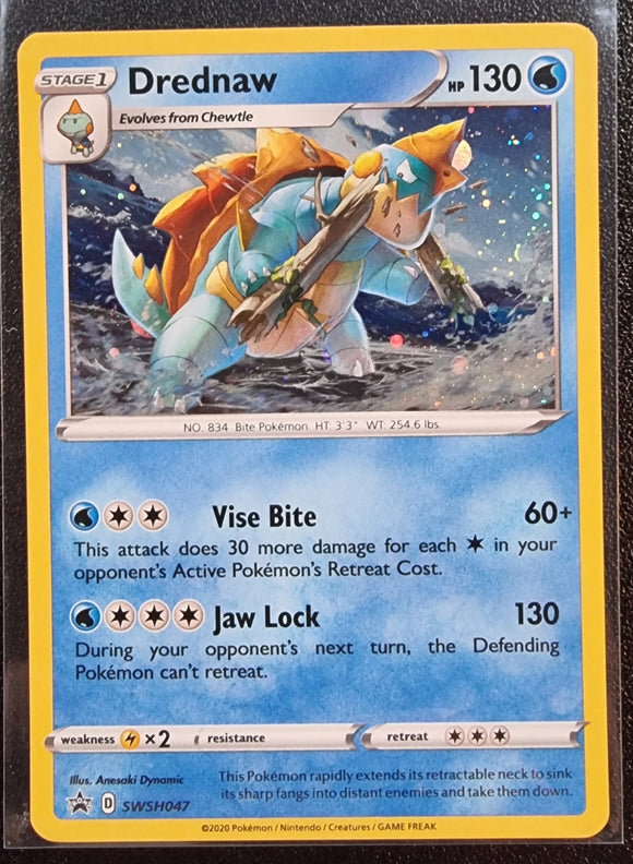 Drednaw - Pokemon Sword & Shield Black Star Promo Holo Foil #SWSH047