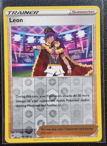 Leon Trainer - Pokemon Vivid Voltage Reverse Holo Foil Rare #154/185